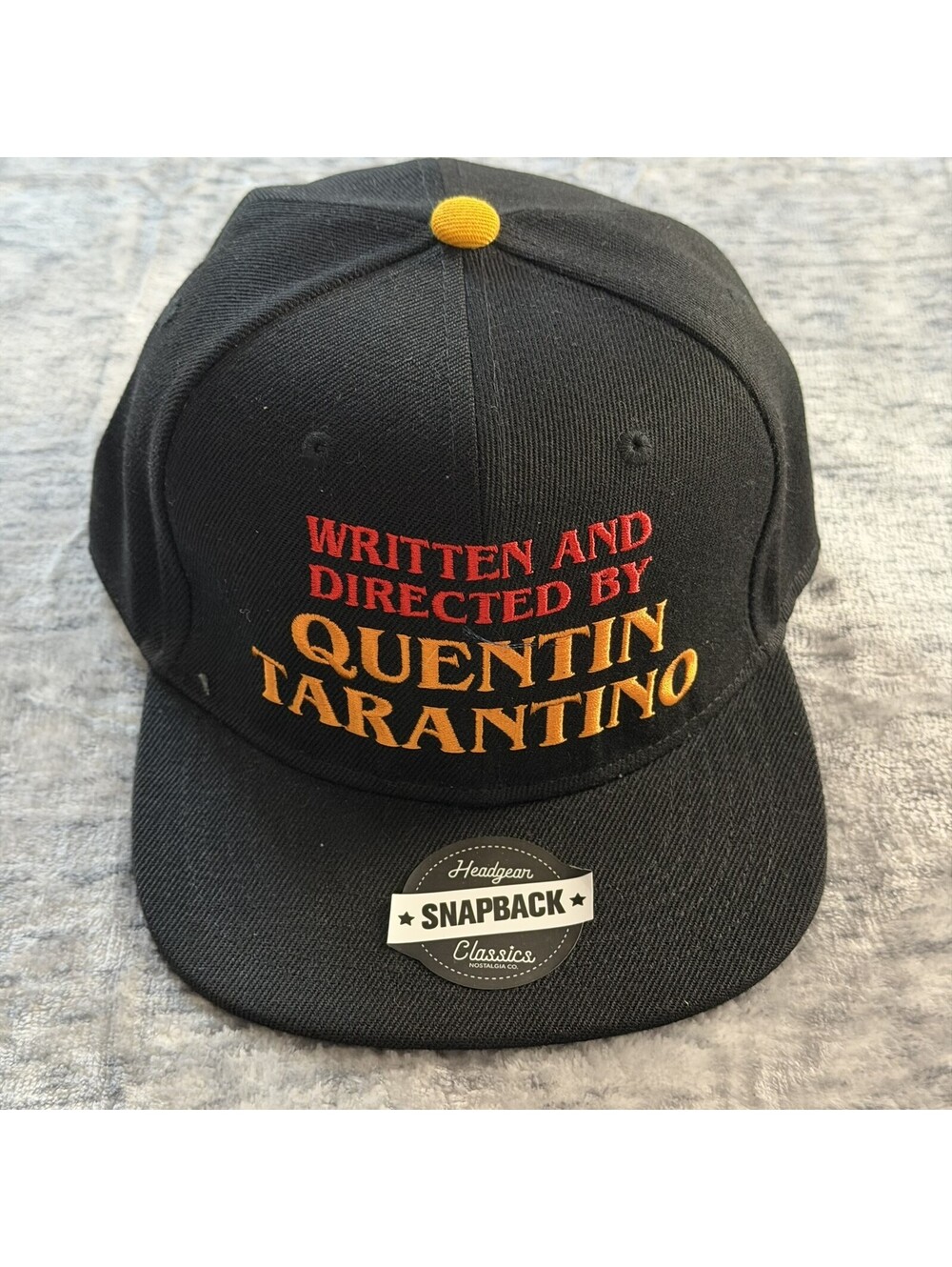 Quentin Tarantino Written & Directed By Snapback Hat Pulp Fiction Kill Bill